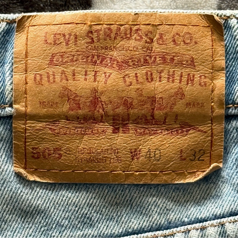 Vintage Levi's 505 Straight Leg Jeans W40 L32 Distressed 100% Cotton Grunge - Picture 9 of 10